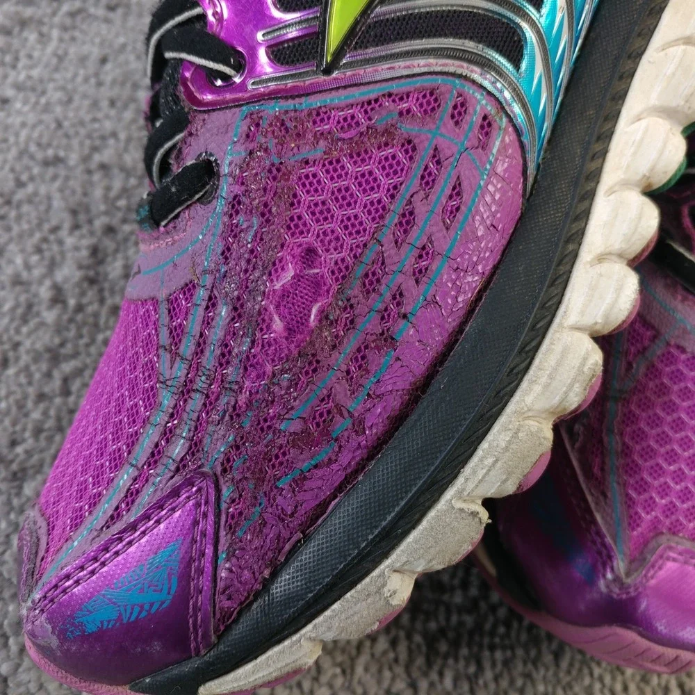 Brooks Glycerin 12 Womens Size 9.5 Running Shoes Purple Blue 1201121B761